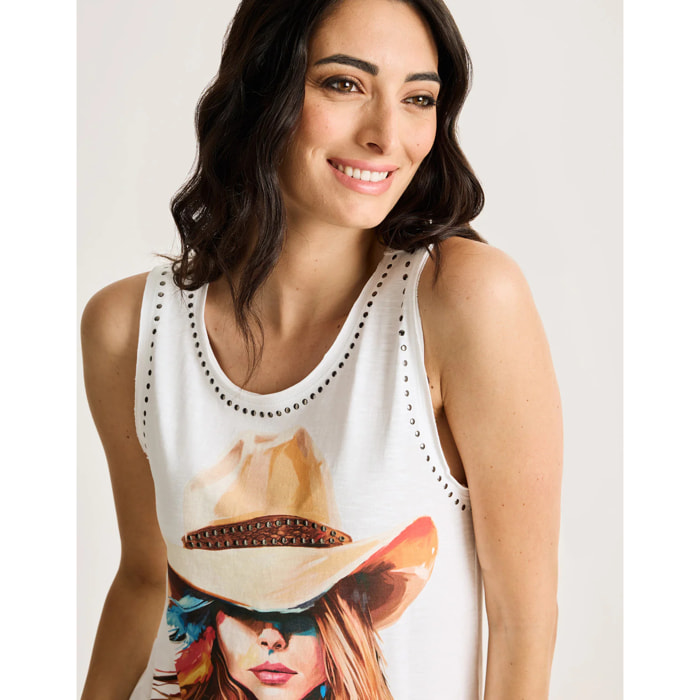 Camiseta Tirantes Blanco - Ranchara