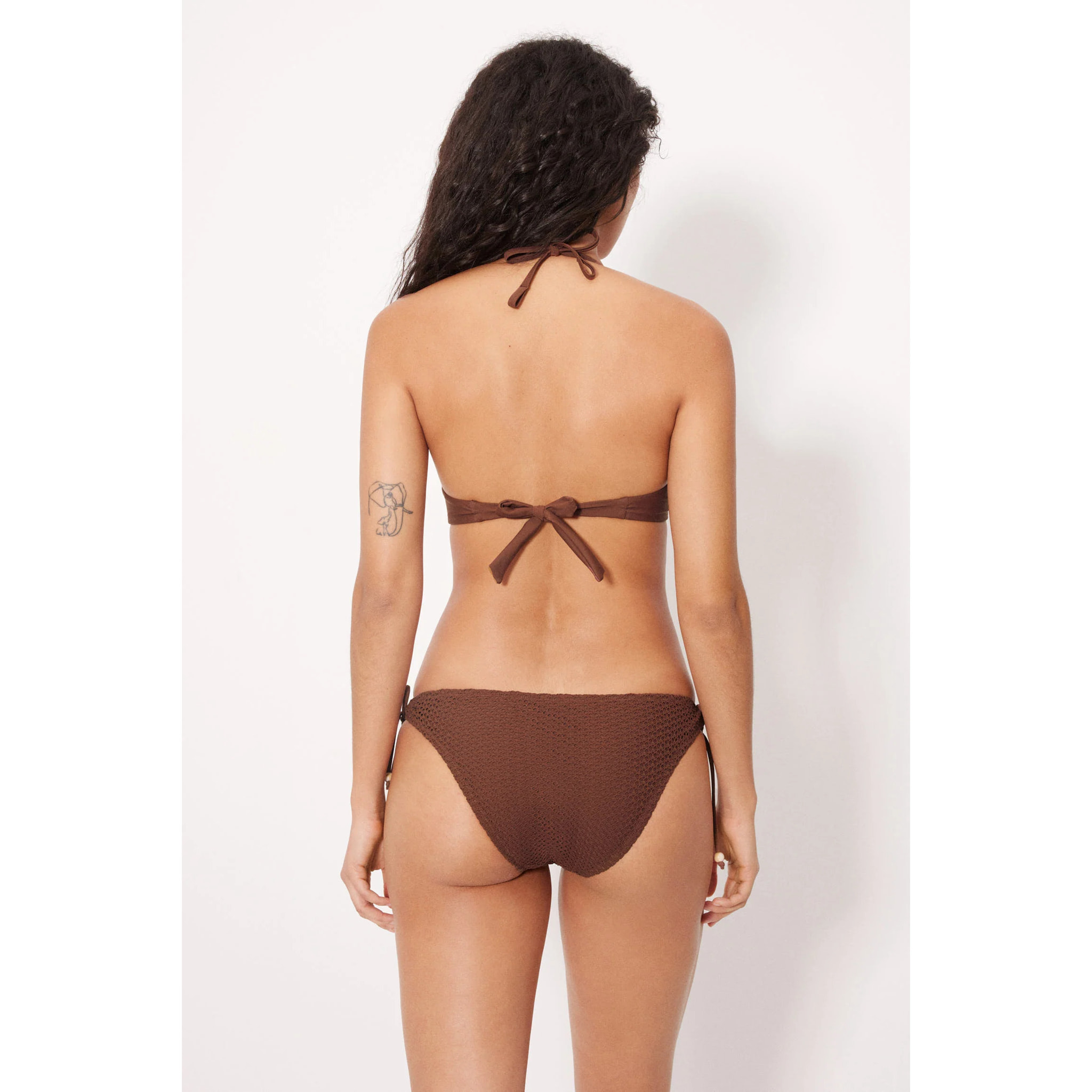 Slip bikini mini Marrone