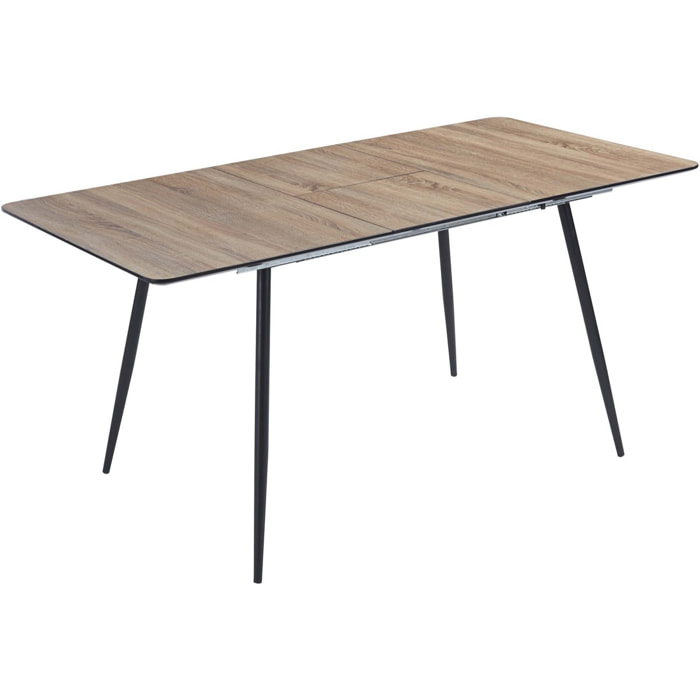 Table repas extensible "Ebele" - 120/160 x 80 x 76 cm - Chêne