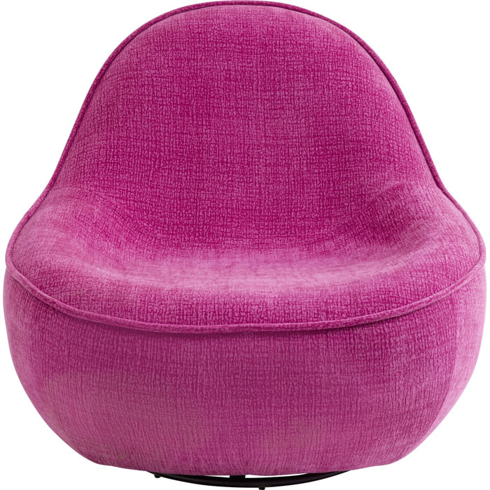 Fauteuil pivotant Ovo fuchsia Kare Design