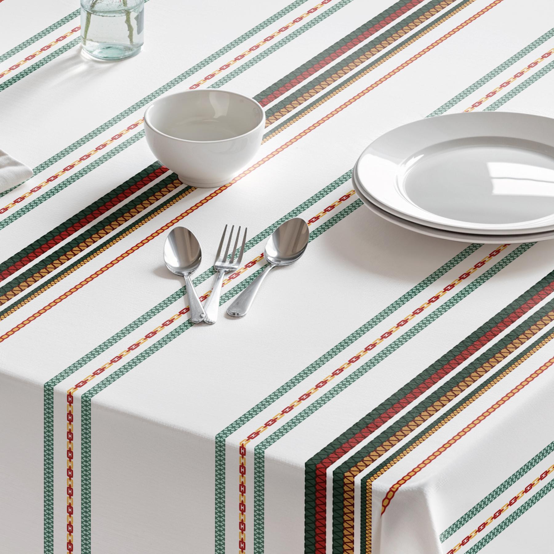 Nappe imprimée anti-tâches NUBIA VERT