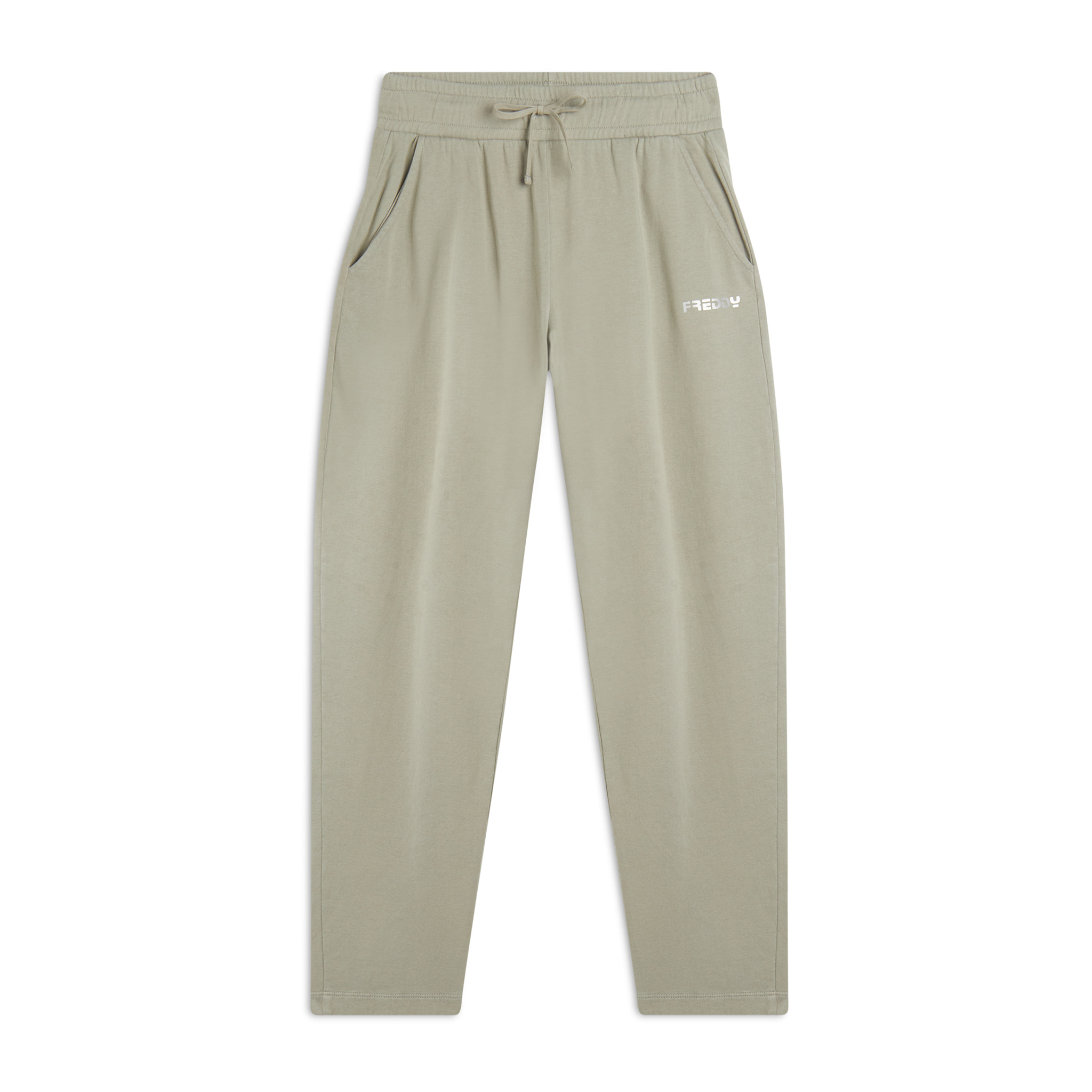 Pantaloni joggers cropped in cotone 100%