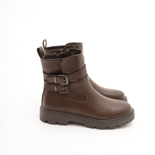 STIVALETTO BASSO DUE CINTURINI TESTA DI MORO