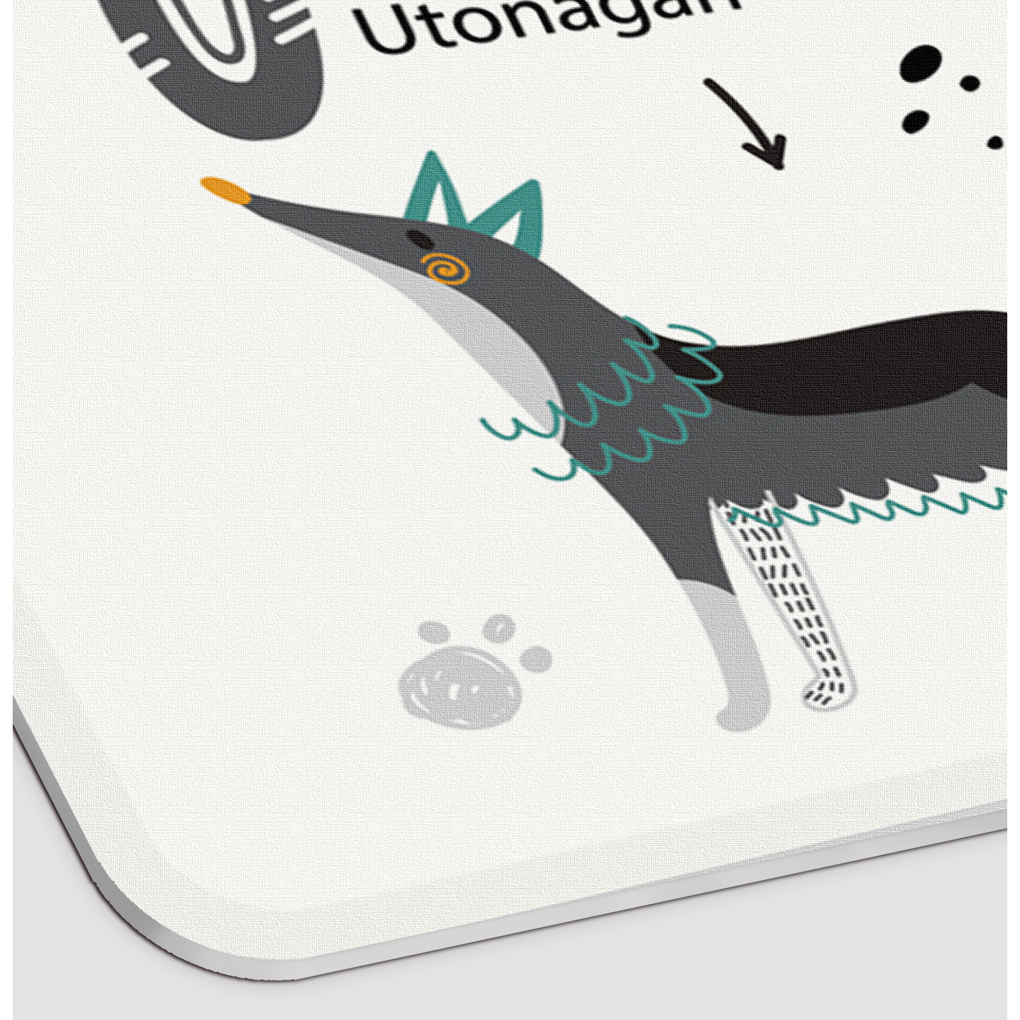 Alfombra de vinilo mascotas CERAMIKO, ABC Dogs 53x75 cm