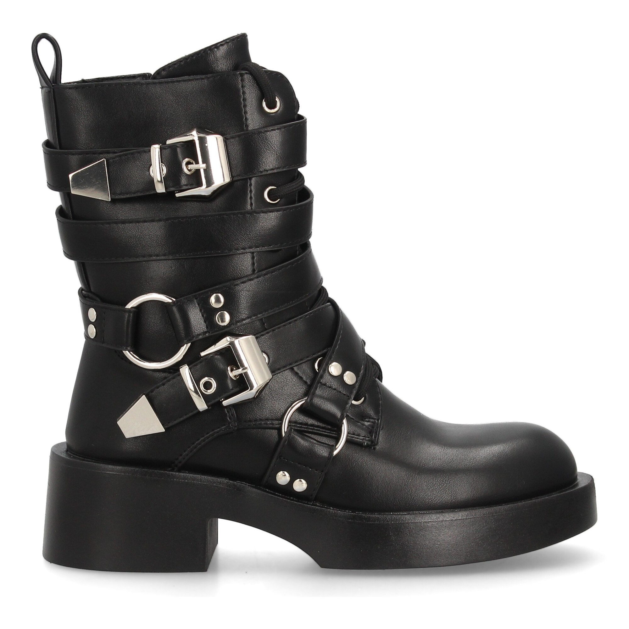Botas estilo punk con hebillas y plataforma