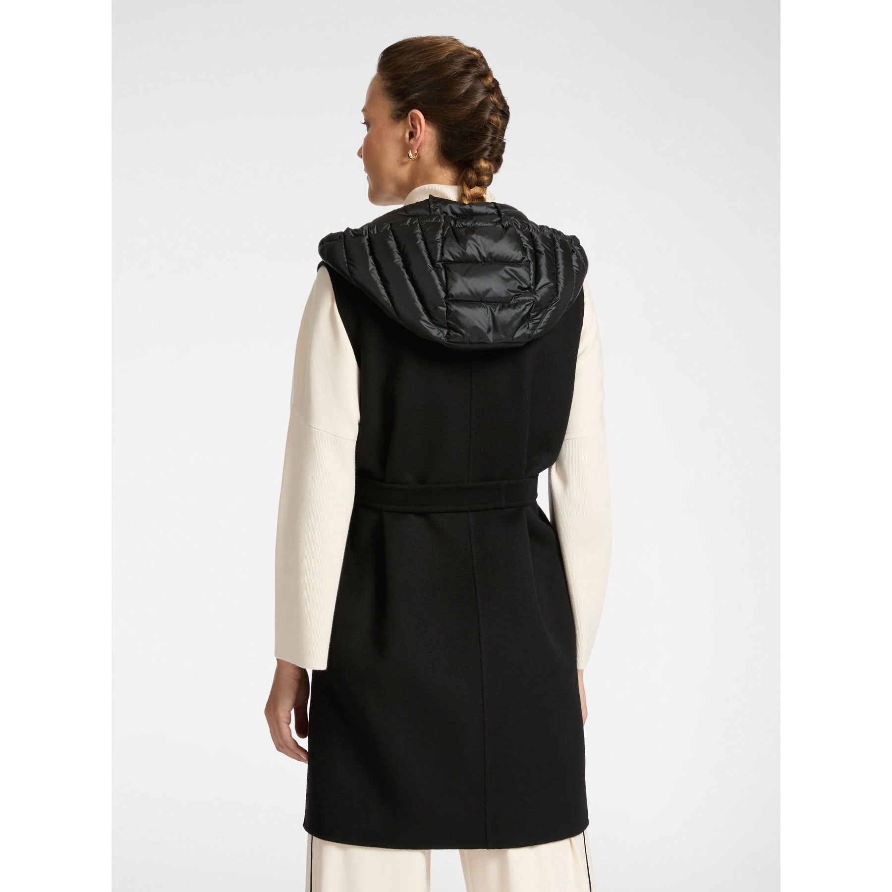 Elena Mirò - Cappotto sporty senza maniche - Nero