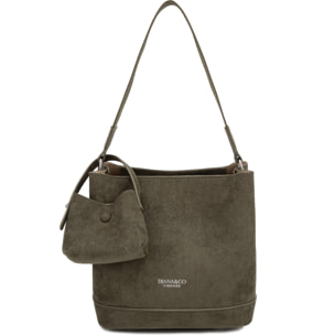 Borsa a spalla da donna - Modello Novara Elite - Pelle vegana PU - 20.0 x 18.0 x 13.0 cm