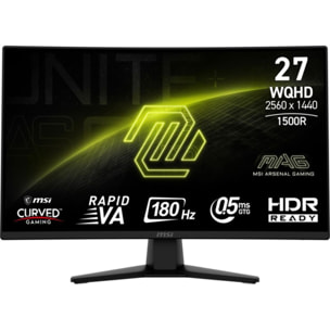 Ecran PC Gamer MSI MAG 274CQF Incurvé  27'' RAPID VA