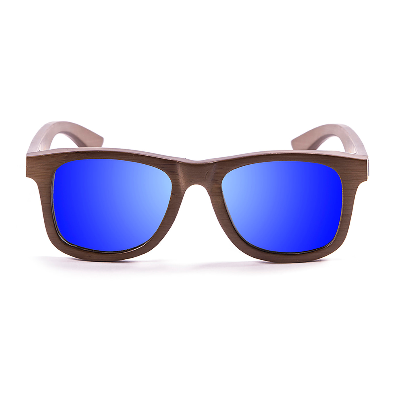 Gafas de sol OCEAN VICTORIA - Bambú marrón oscuro / Polarizada azul revo