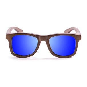 Gafas de sol OCEAN VICTORIA - Bambú marrón oscuro / Polarizada azul revo