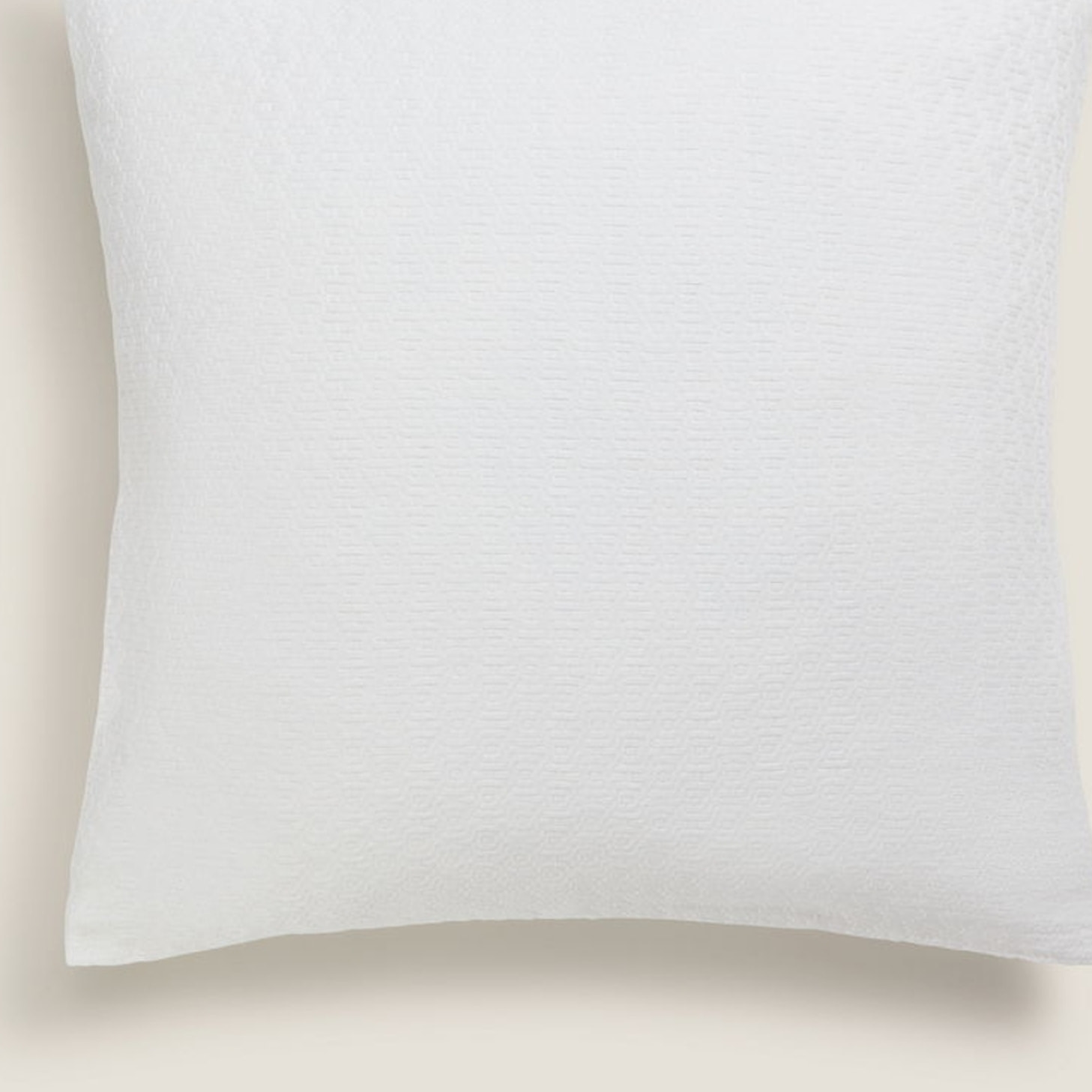 Funda cojín texturizada Fremat color blanco 100% Algodón