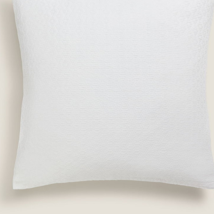Funda cojín texturizada Fremat color blanco 100% Algodón