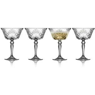 Set de 4 coupes à champagne Melodia 26 cl