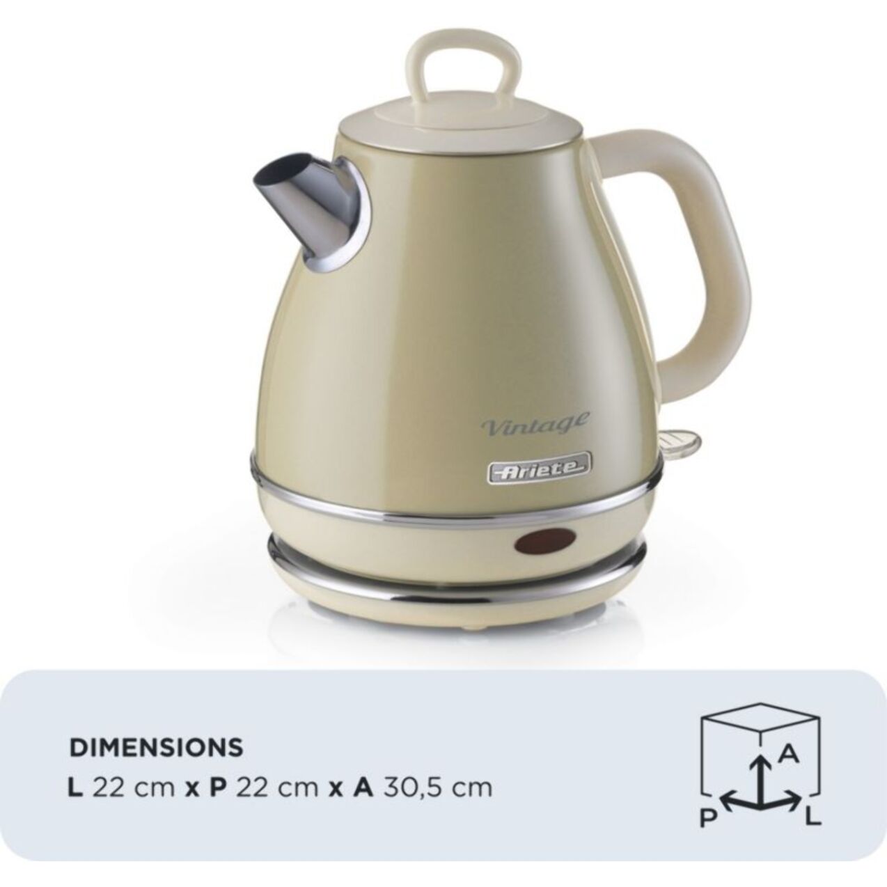 Bouilloire ARIETE vintage beige