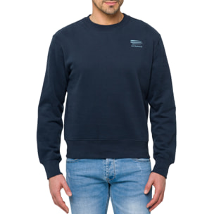 Felpa MAKALU girocollo in cotone Blu navy