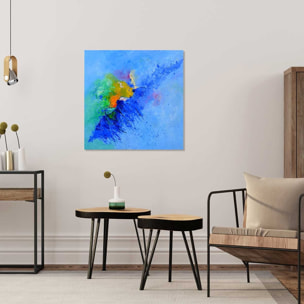 Tableau art abstrait vague de bleu Toile imprimée