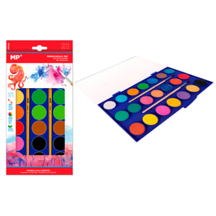 PINTURA ACUARELA 21 COLORES