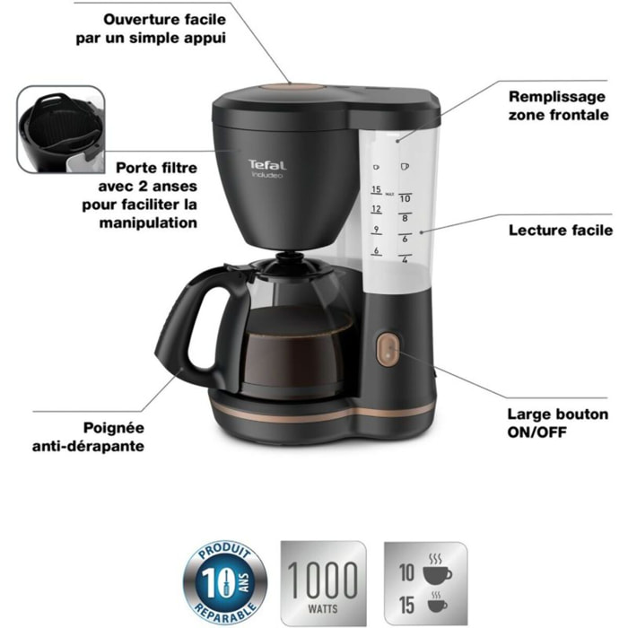Cafetière filtre TEFAL CM533811 INCLUDEO