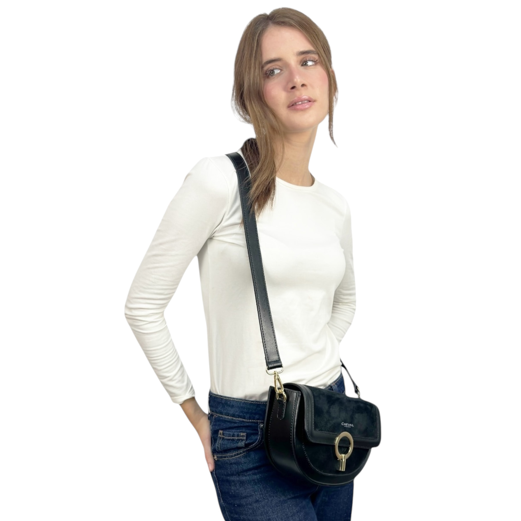 Bolso Cruzado Cheval Firenze Ambra F/W Negro