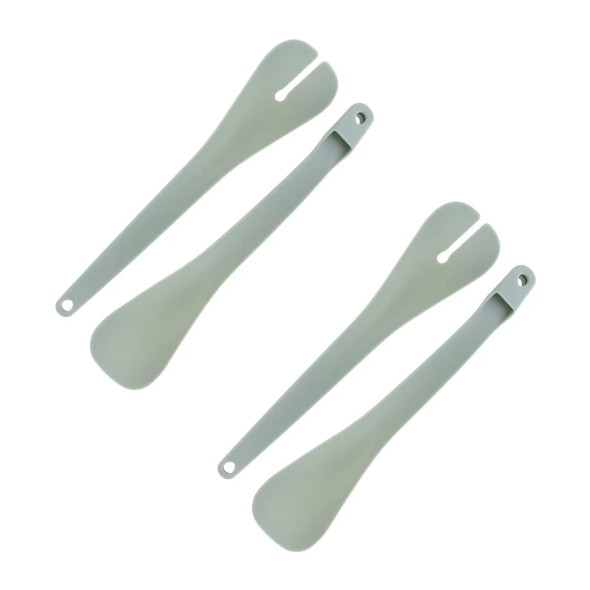Set de 2 ustensiles de cuisine couverts à salade en plastique Fackelmann Basic