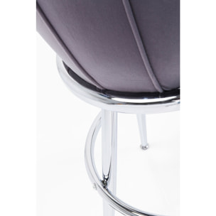 Tabouret de bar After Work velours gris Kare Design