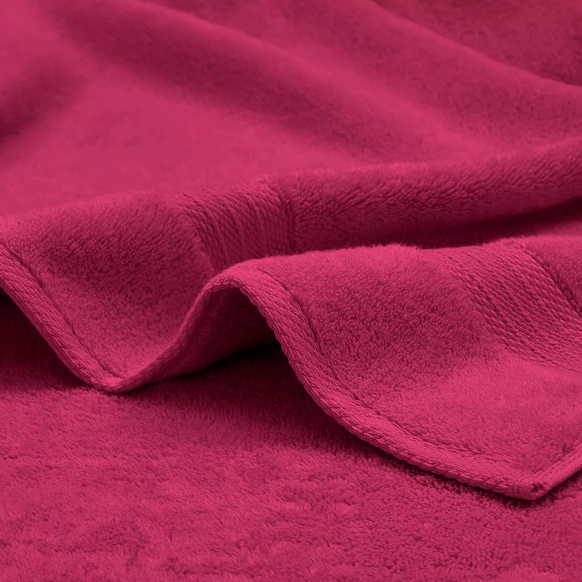 Carre pur coton 550 g/m² uni rose Elea fuchsia