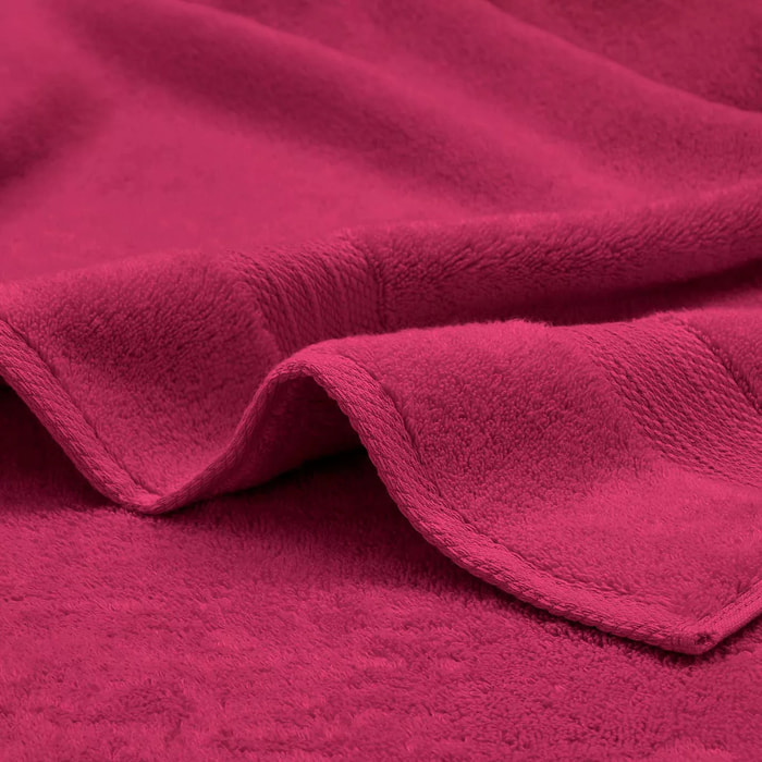 Carre pur coton 550 g/m² uni rose Elea fuchsia