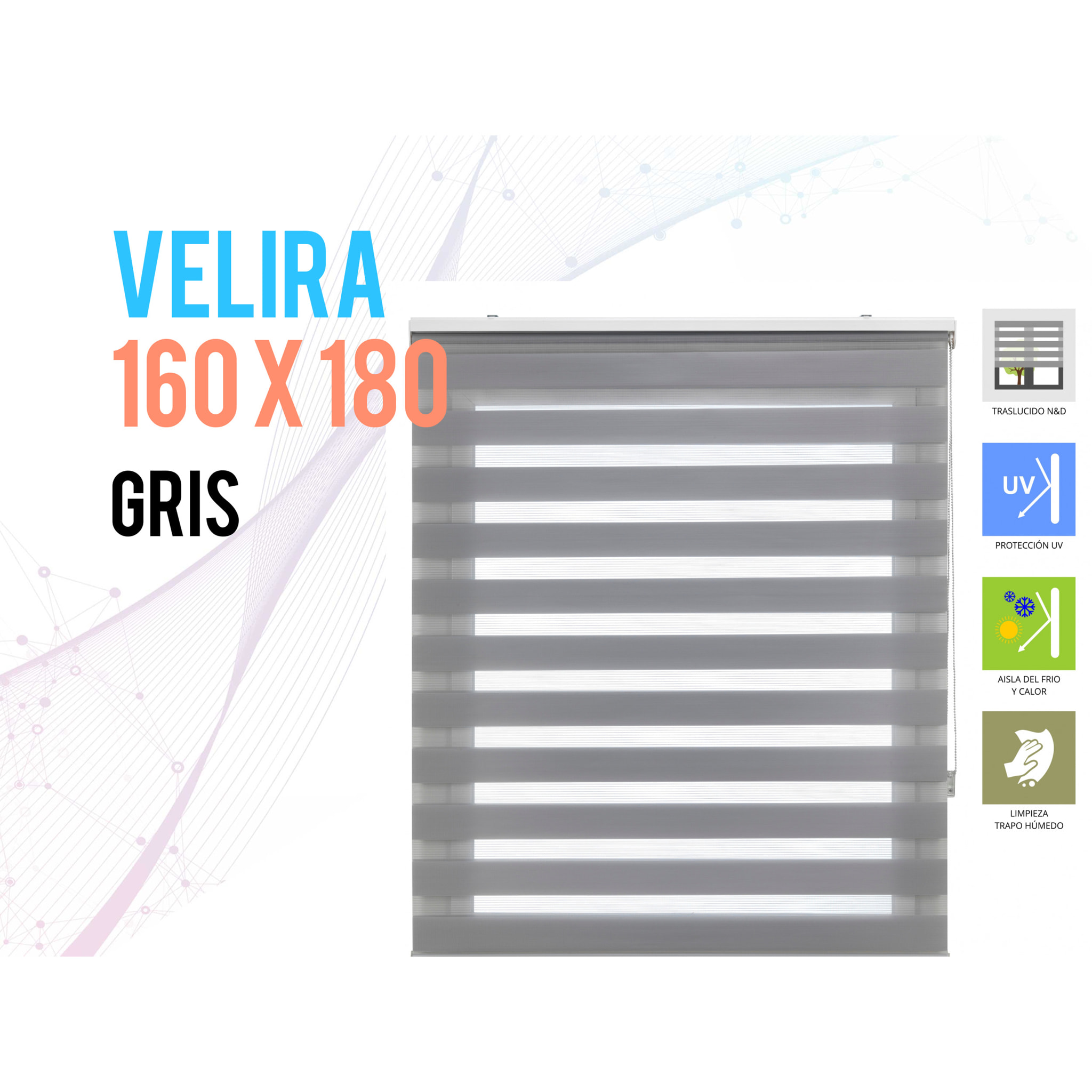 Store enrouleur Polyester Translucide Multicolore