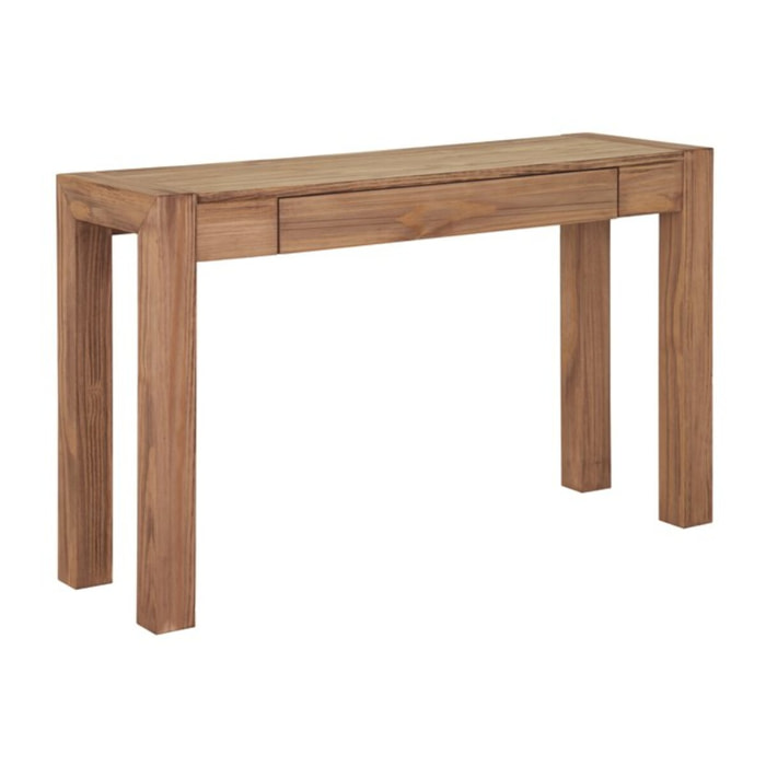 Meuble d'entrée Hiba -bois massif d'araucaria-couleur lixa 120 x 75 x 35 cm