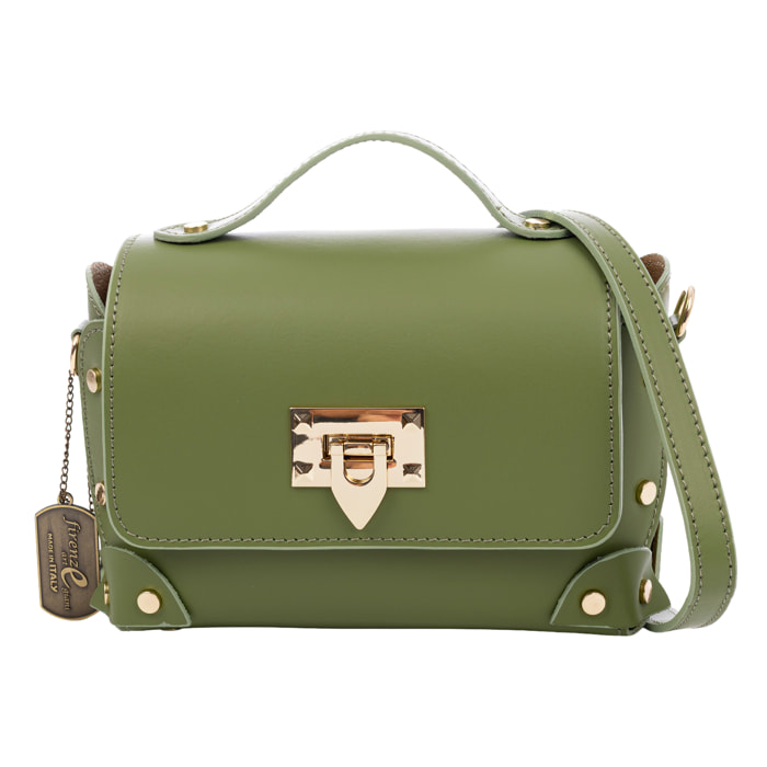 Barrali Bolso bandolera Mujer.Piel auténtica Ruga