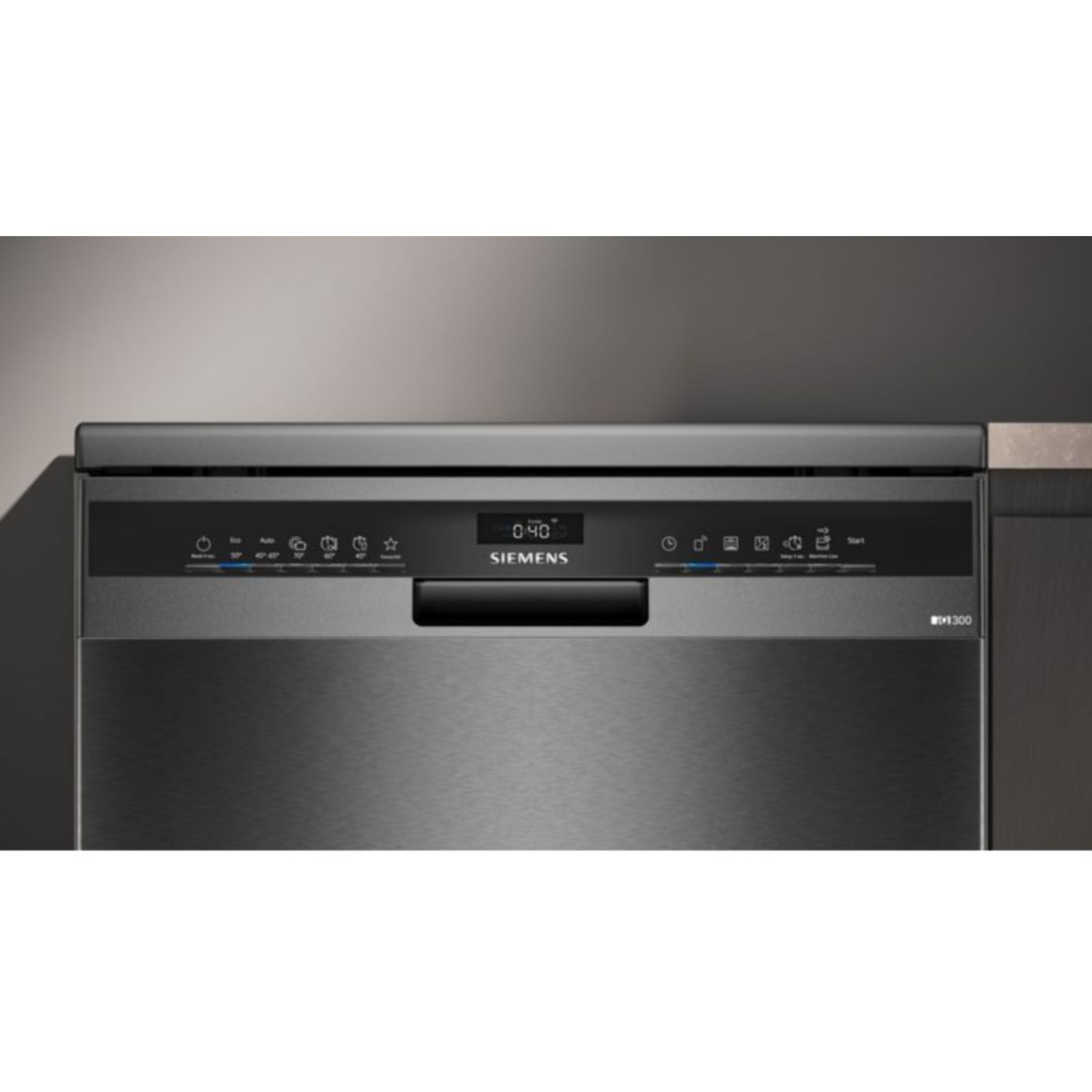 Lave vaisselle 60 cm SIEMENS SN23EC22AE, varioSpeed Plus, Acier brossé noir