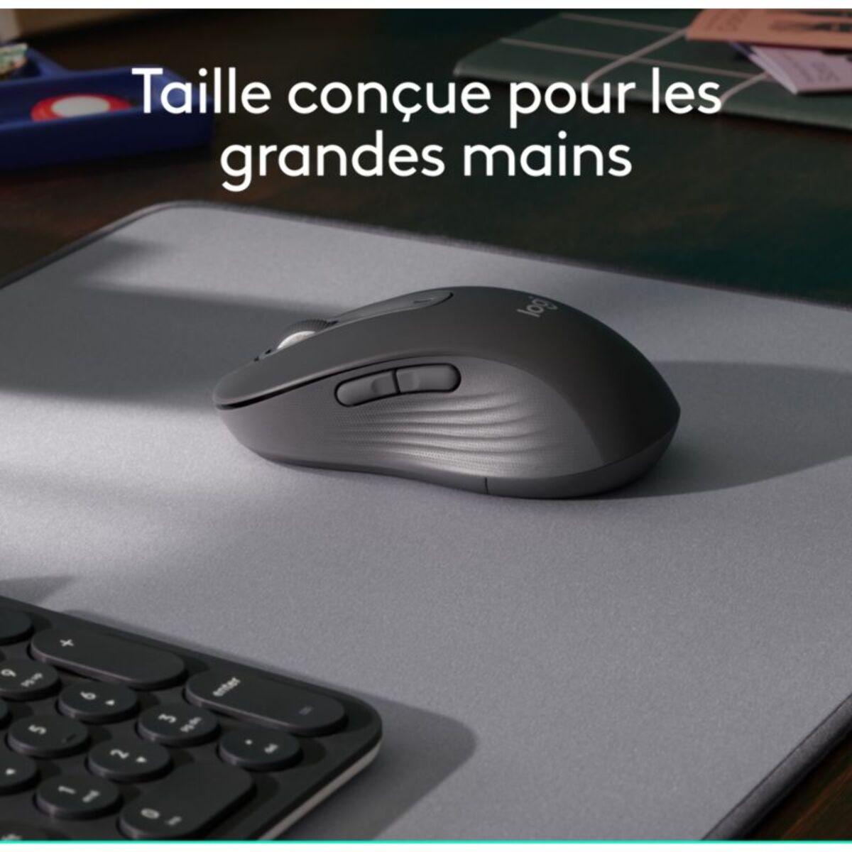 Souris sans fil LOGITECH Signature M650 L Graphite - grde taille