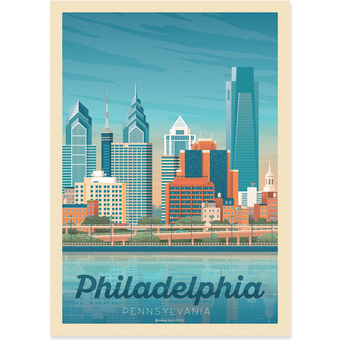 Affiche - Philadelphia - Olahoop Travel Posters