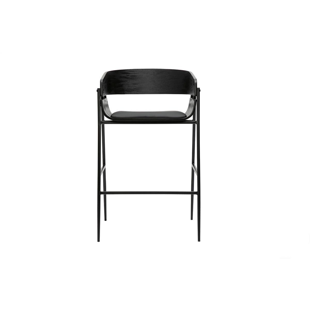 Tabourets de bar design noirs (lot de 2) WESS