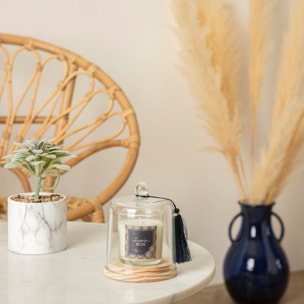 Bougie parfumée Loli 130g avec cloche verre jasmin