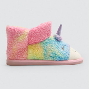 Pantofole unicorno per bambini con dettagli 3D