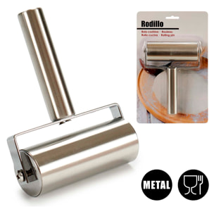 DAM RULLO DA CUCINA IN ACCIAIO 17X12CM 4.5x17x27 Cm. Color argento