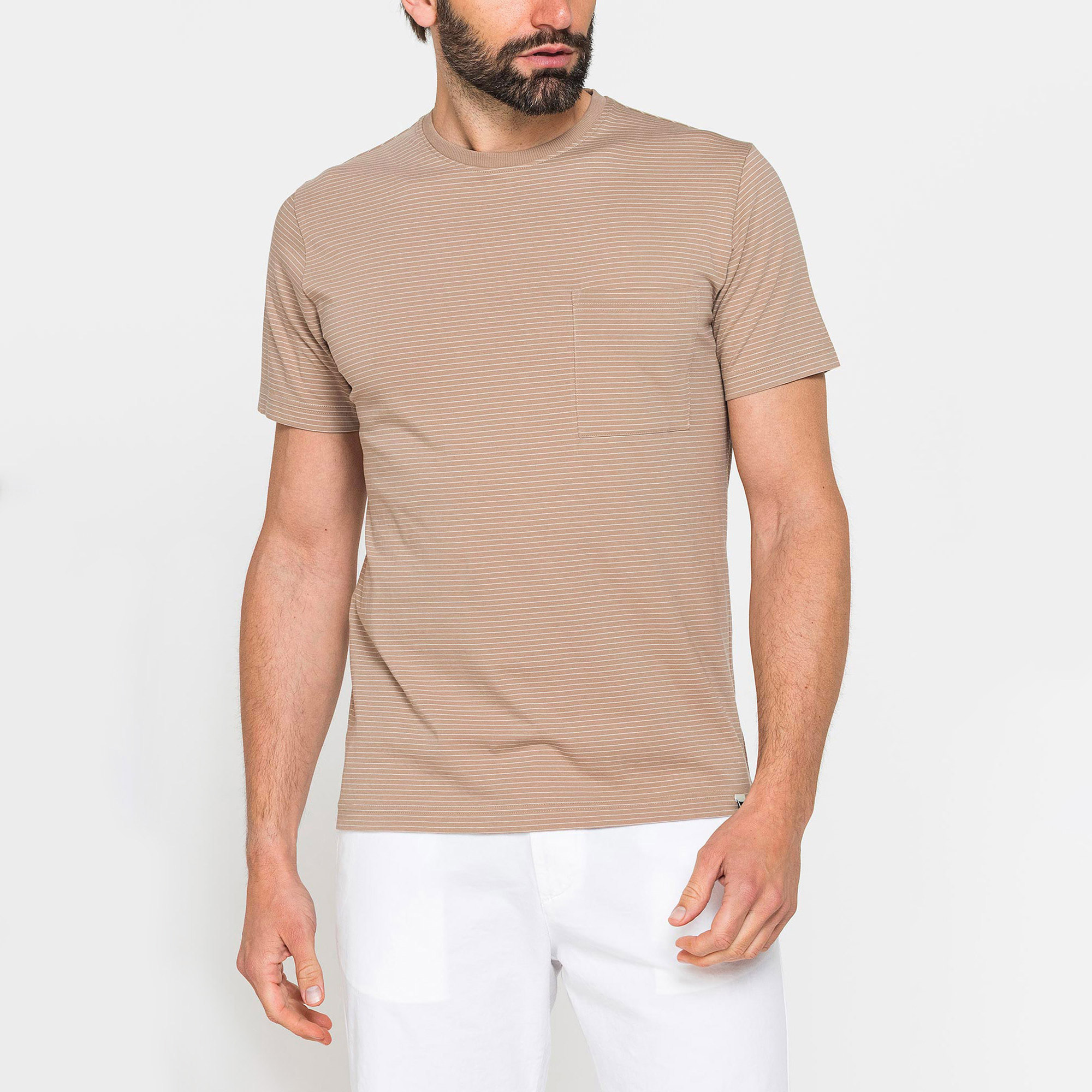 T-SHIRT ESTIVA IN COTONE CON FANTASIA A RIGHE
