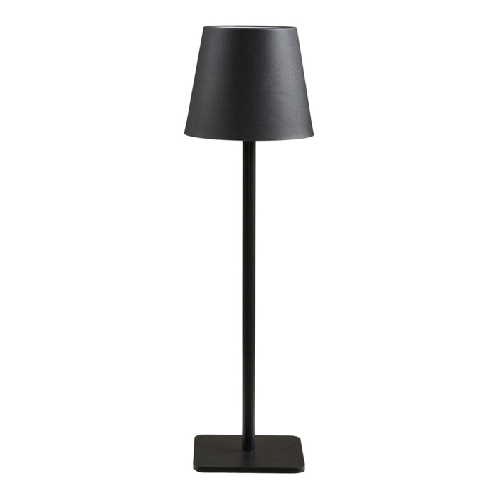 Lampada da tavolo ricaricabile Bradford in metallo nero