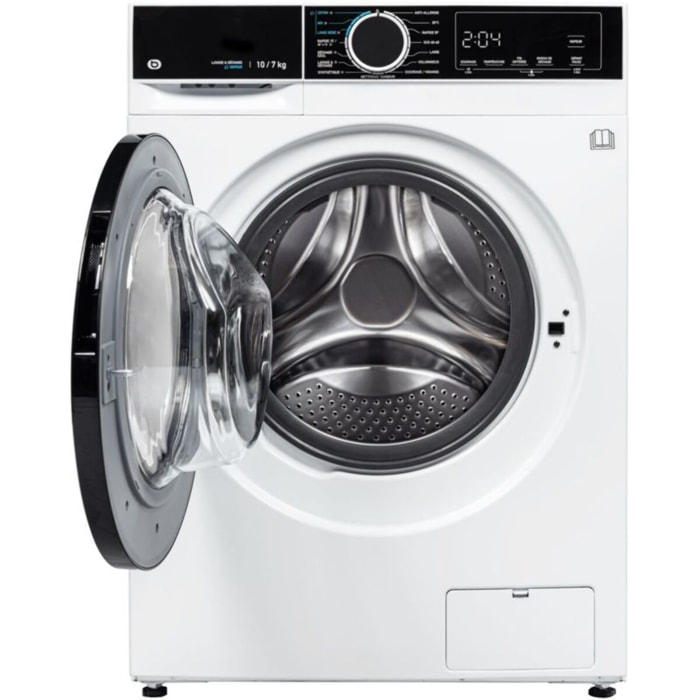 Lave linge séchant hublot ESSENTIELB ELS107-1b - 10/7 kg - 1400 tr/min - Classe D - Moteur induction