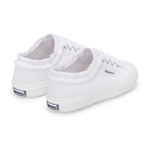 Le Superga Bambina Bianco 3750 Kids Jersey Rouches Leggera