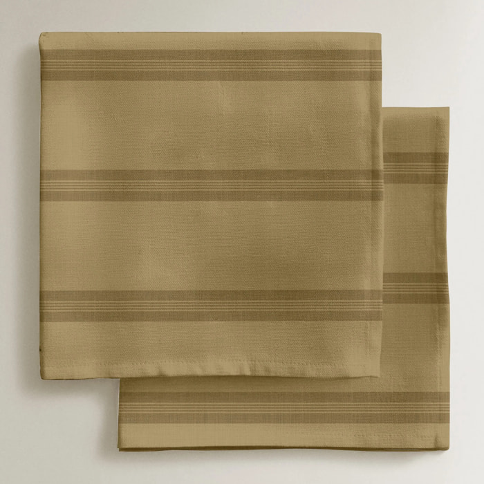 Lot de 4 serviettes Nua Ocre