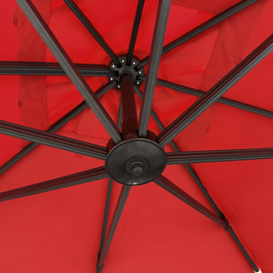 Parasol déporté MOLOKAI carré avec housse -