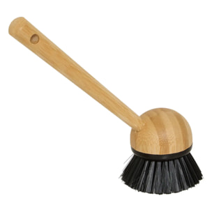 Distributeur à savon avec brosse et éponge bambou