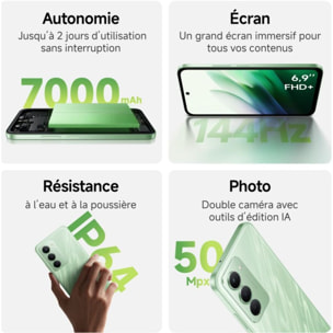 Smartphone XIAOMI Pack Redmi 15 256Go + Redmi Buds6 Active