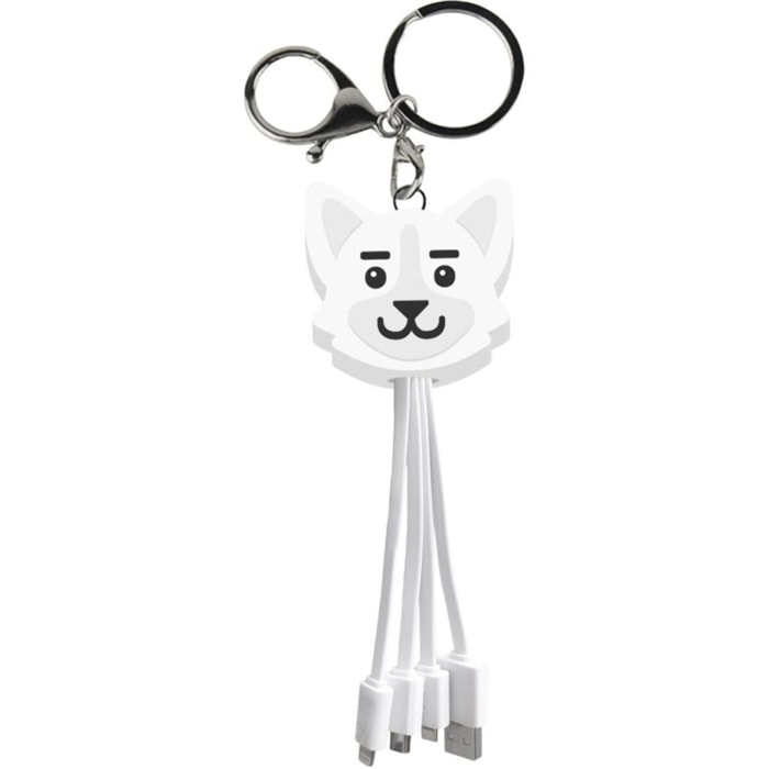 Câble trio YELLO KOKO USB vers USB-C/Micro/Lightning Chien