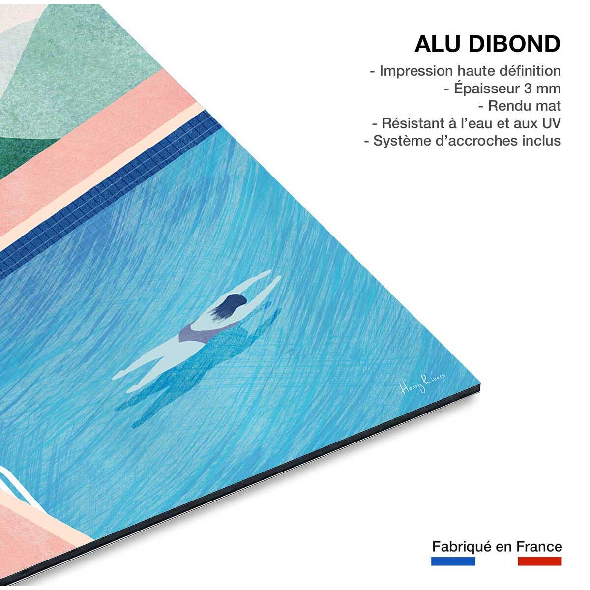 Tableau paysage nature swimming pool  Tableau alu Dibond