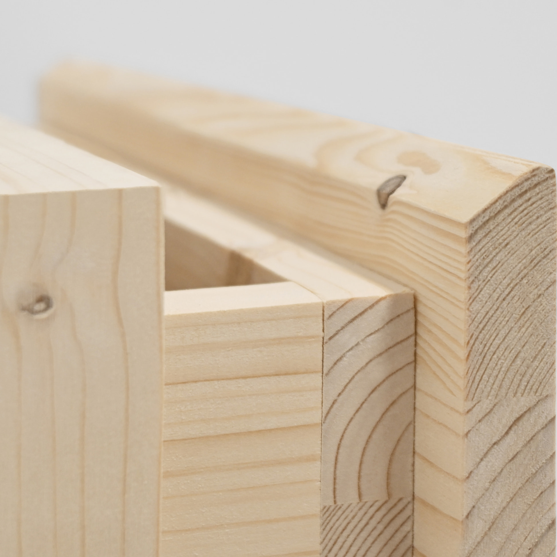 Pack de deux tables de chevet flottantes en bois massif ton naturel 15x40cm Hauteur: 15 Longueur: 40 Largeur: 25.5