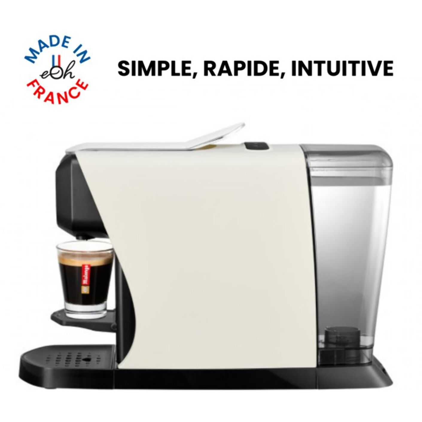 Cafetière à dosette MALONGO EOH CREME PASTEL