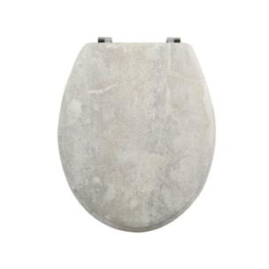 Abattant wc MDF Gris - Charnières Inox MSV